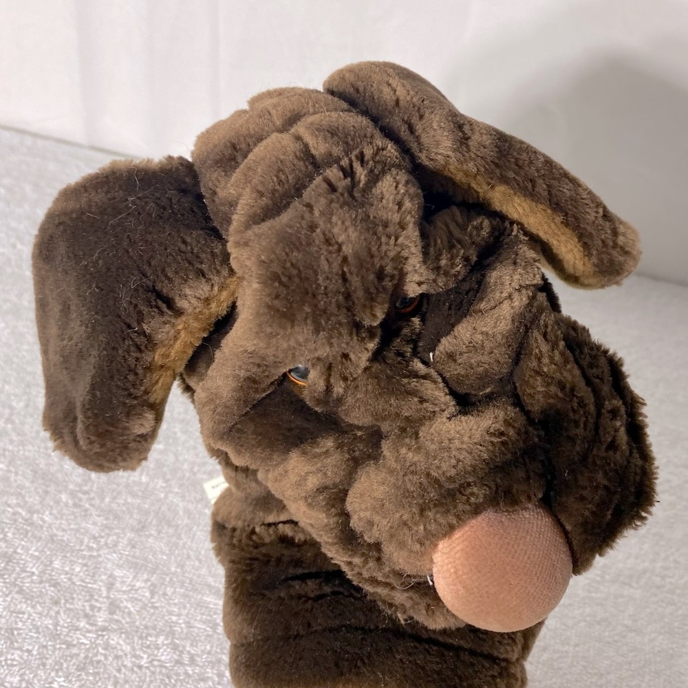 Vintage The Heritage Collection Wrinkles Brown Plush Dog Hand Puppet 310278 - Picture 7 of 14